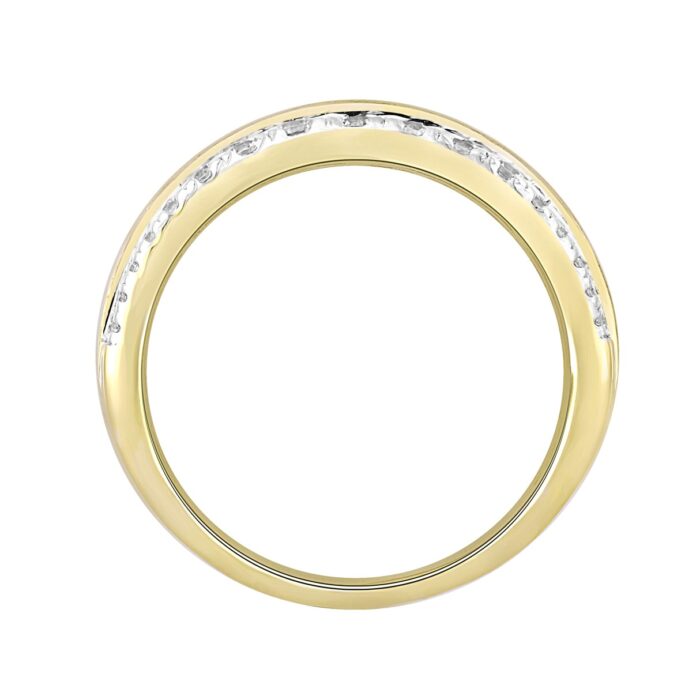 14K YELLOW GOLD 1CT ROUND DIAMOND MEN'S BAND - Image 2