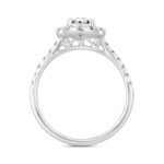 14K WHITE GOLD 1 1/2CT ROUND/OVAL DIAMOND LADIES RING (CENTER STONE OVAL DIAMOND 1CT) - Image 2