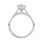 14K WHITE GOLD 1CT HEART DIAMOND LADIES SOLITAIRE RING - Image 2