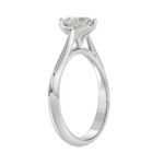 14K WHITE GOLD 1CT HEART DIAMOND LADIES SOLITAIRE RING - Image 3