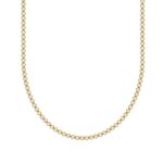 14K YELLOW GOLD 6.00CT 20 INCH ROUND DIAMOND MEN'S NECKLACE