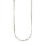 MEN'S NECKLACE 7CT ROUND DIAMOND 14K YELLOW GOLD