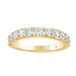 LADIES BAND 2CT ROUND DIAMOND 14K YELLOW GOLD