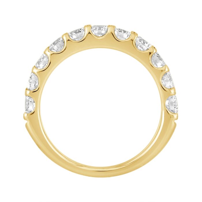 LADIES BAND 2CT ROUND DIAMOND 14K YELLOW GOLD - Image 2
