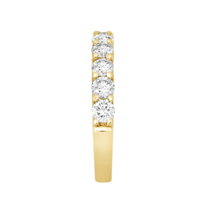 LADIES BAND 2CT ROUND DIAMOND 14K YELLOW GOLD - Image 3