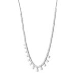 LADIES NECKLACES 5CT ROUND/PEAR DIAMOND 14K WHITE GOLD - Image 2