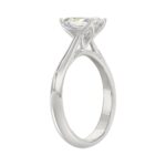 LADIES SOLITAIRE RING 1 1/2CT RADIANT DIAMOND 14K WHITE GOLD - Image 3
