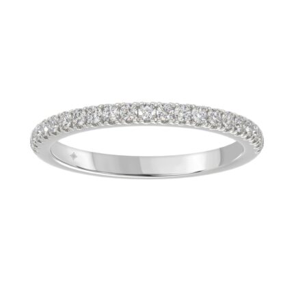 14K WHITE GOLD 1/4CT ROUND DIAMOND LADIES BAND