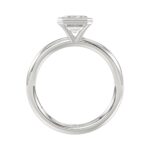 LADIES SOLITAIRE RING 3CT EMERALD DIAMOND 14K WHITE GOLD (CENTER STONE EMERALD DIAMOND 3CT ) - Image 2
