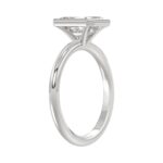 LADIES SOLITAIRE RING 3CT EMERALD DIAMOND 14K WHITE GOLD (CENTER STONE EMERALD DIAMOND 3CT ) - Image 3