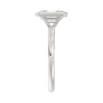 LADIES SOLITAIRE RING 3CT EMERALD DIAMOND 14K WHITE GOLD (CENTER STONE EMERALD DIAMOND 3CT ) - Image 4