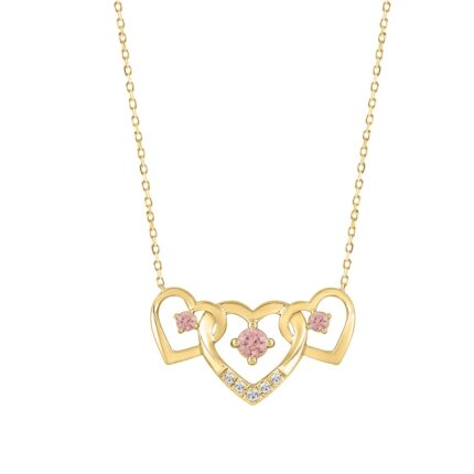 LADIES NECKLACE 1/3CT ROUND DIAMOND 14K YELLOW GOLD WITH CHAIN (CENTER STONE ROUND DIAMOND 1/3CT )