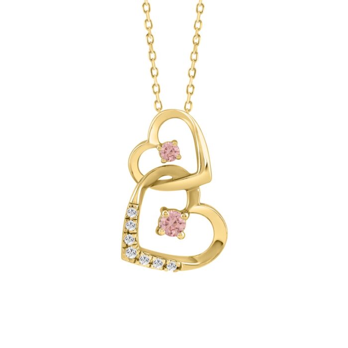LADIES PENDANT 1/4CT ROUND DIAMOND 14K YELLOW GOLD WITH CHAIN (CENTER STONE ROUND DIAMOND 1/5CT ) - Image 1