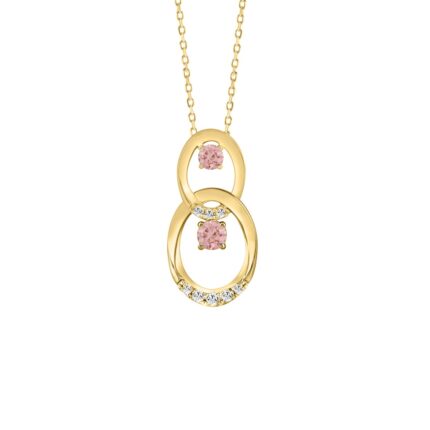 LADIES PENDANT 1/3CT ROUND DIAMOND 14K YELLOW GOLD WITH CHAIN