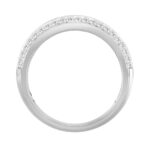 MEN'S RING 1/2CT ROUND DIAMOND 10K WHITE GOLD - Image 2