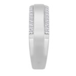 MEN'S RING 1/2CT ROUND DIAMOND 10K WHITE GOLD - Image 3