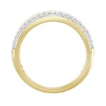 MEN'S RING 1/2CT ROUND DIAMOND 10K YELLOW GOLD - Image 2