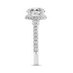 LADIES RING 3 1/2CT ROUND DIAMOND 14K WHITE GOLD (CENTER STONE ROUND DIAMOND 3CT ) - Image 3