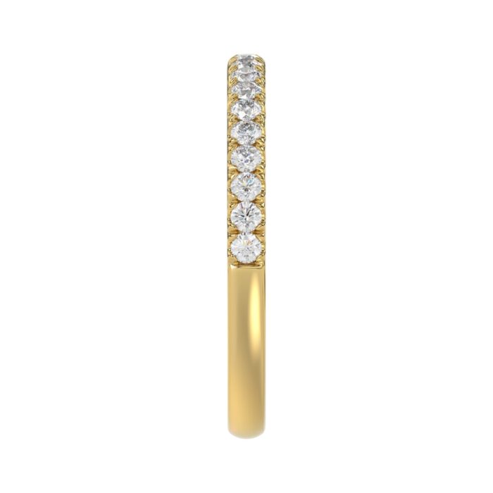 14K YELLOW GOLD 1/4CT ROUND DIAMOND LADIES BAND - Image 4