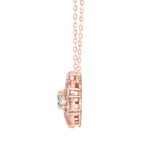 ETERNAL BLUSH COLLECTION LADIES NECKLACE  4 1/2CT ROUND DIAMOND /PINK PEAR DIAMOND 14K ROSE GOLD - Image 2
