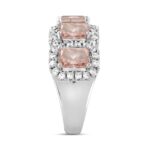 LADIES RING 3CT ROUND/RADIANT DIAMOND 14K WHITE GOLD - Image 3