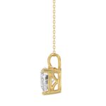 LADIES SOLITAIRE PENDANT 2 1/2CT HEART DIAMOND 14K YELLOW GOLD - Image 2