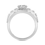 MENS RING 2 3/4CT ROUND DIAMOND 14K WHITE GOLD (CENTER STONE ROUND DIAMOND 2.00CT) - Image 2