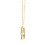 LADIES NECKLACE 1/2CT ROUND DIAMOND 18K YELLOW GOLD - Image 2