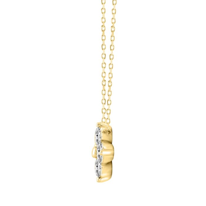 LADIES NECKLACE 1/2CT ROUND DIAMOND 18K YELLOW GOLD - Image 2