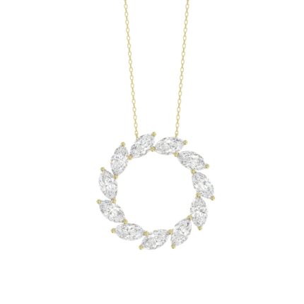 LADIES PENDANT 1 1/2CT MARQUISE DIAMOND 14K YELLOW GOLD