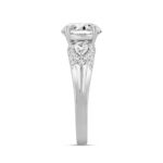 LADIES RING 3.75CT ROUND/PEAR/OVAL DIAMOND 14K WHITE GOLD (CENTER STONE OVAL DIAMOND 3.00CT) - Image 3