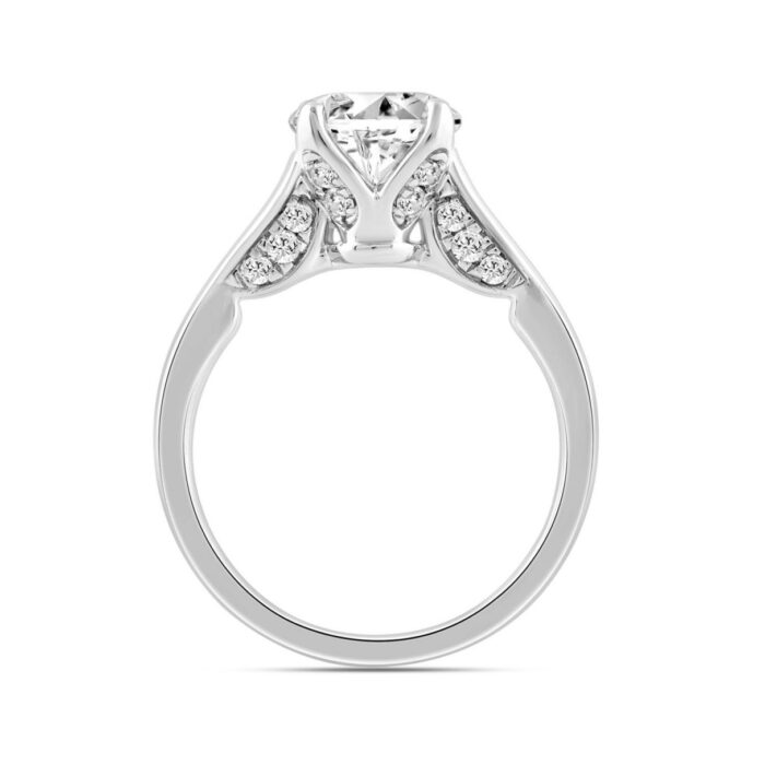 LADIES RING 2.25CT ROUND DIAMOND 14K WHITE GOLD (CENTER STONE ROUND DIAMOND 2.00CT) - Image 2