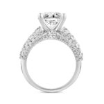 LADIES BRIDAL RING 7 1/4CT ROUND/OVAL DIAMOND 14K WHITE GOLD (CENTER STONE OVAL DIAMOND 5.00CT) - Image 3