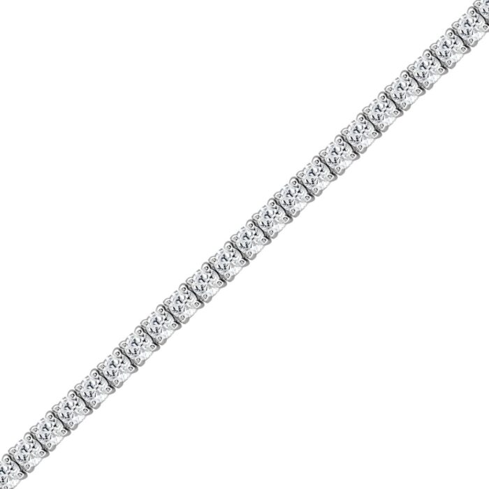 LADIES BRACELET 5.50CT ROUND DIAMOND 14K WHITE GOLD - Image 2