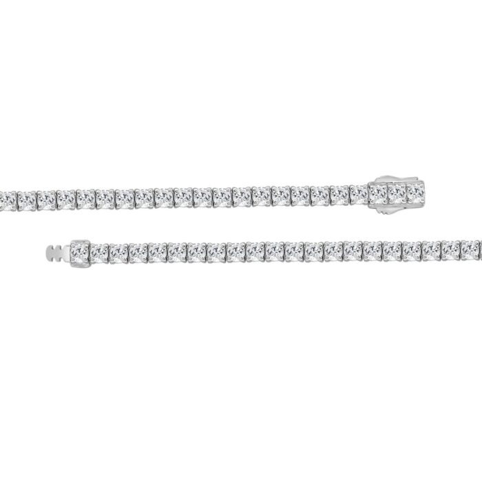 LADIES BRACELET 5.50CT ROUND DIAMOND 14K WHITE GOLD - Image 3