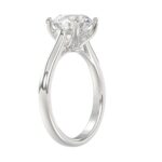 LADIES BRIDAL SET 4.00CT ROUND DIAMOND 14K WHITE GOLD (CENTER STONE ROUND DIAMOND 2.00CT) - Image 4