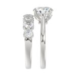 LADIES BRIDAL SET 4.00CT ROUND DIAMOND 14K WHITE GOLD (CENTER STONE ROUND DIAMOND 2.00CT) - Image 2