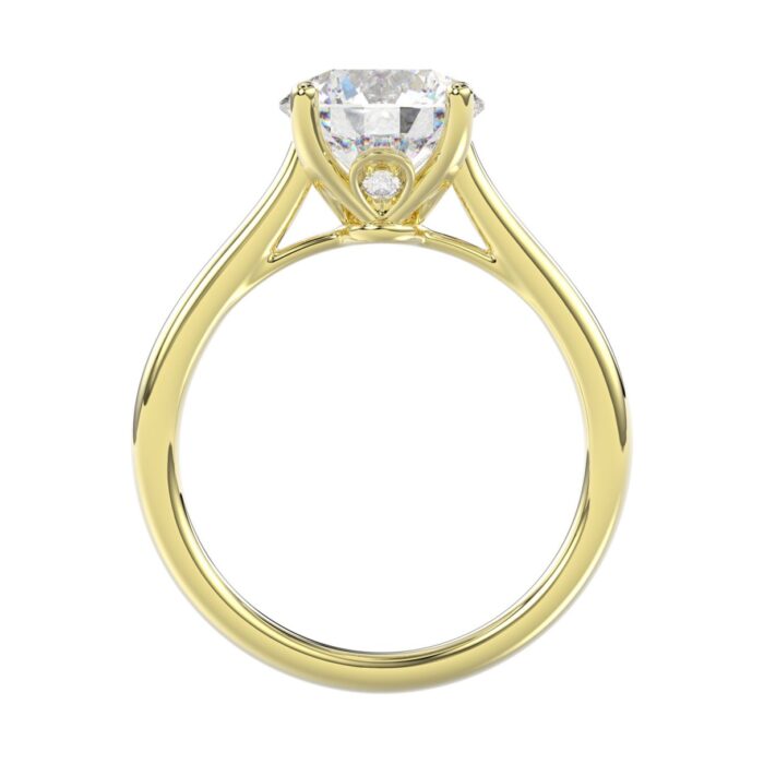 14K YELLOW GOLD 4.00CT ROUND DIAMOND BRIDAL SET (CENTER STONE ROUND DIAMOND 2CT) - Image 2