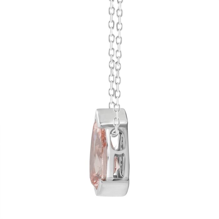 LADIES SOLITAIRE PENDANT WITH CHAIN 2.00CT PEAR DIAMOND 14K WHITE GOLD (CENTER STONE PEAR DIAMOND 2.00CT) - Image 2