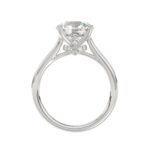 14K WHITE GOLD 4.00CT ROUND DIAMOND LADIES BRIDAL SET (CENTER STONE ROUND DIAMOND 3.00CT) - Image 2