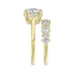 LADIES BRIDAL SET 4 3/8CT ROUND DIAMOND 14K YELLOW GOLD (CENTER STONE ROUND DIAMOND 3.00CT) - Image 4