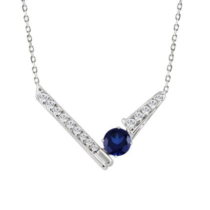 14K WHITE GOLD 7/8CT ROUND DIAMOND LADIES PENDANT
