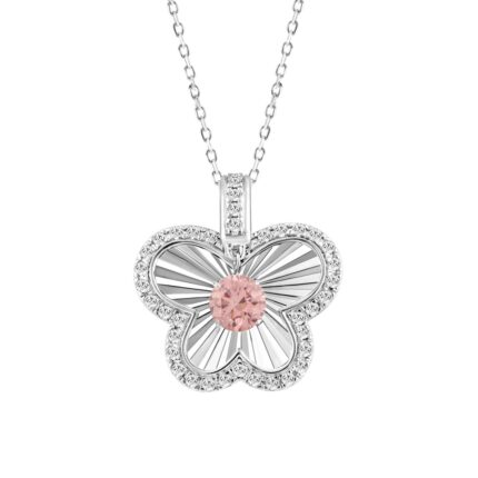 14K WHITE GOLD 3/4CT ROUND DIAMOND LADIES PENDANT WITH CHAIN