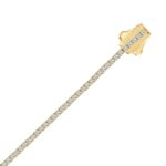 14K YELLOW GOLD 7.00CT ROUND DIAMOND LADIES TENNIS NECKLACE - Image 3