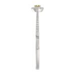 14K WHITE GOLD 2.00CT ROUND/RADIANT DIAMOND LADIES BANGLE - Image 4