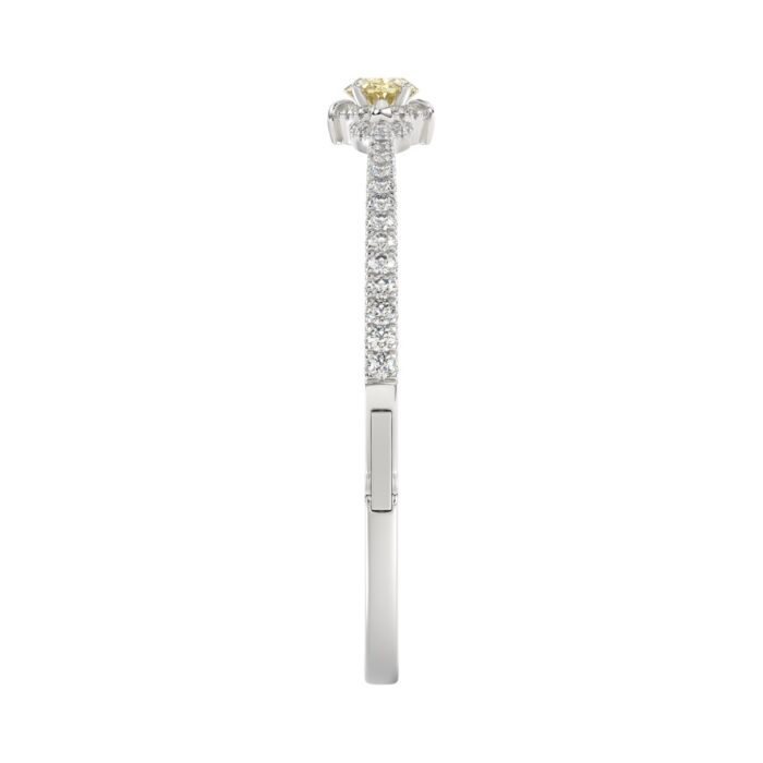 14K WHITE GOLD 3.00CT ROUND/OVAL DIAMOND LADIES BANGLE - Image 3