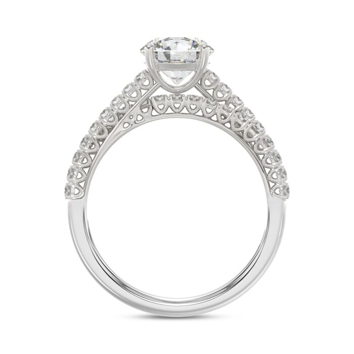 14K WHITE GOLD 1 3/4CT ROUND DIAMOND BRIDAL SET (CENTER STONE ROUND DIAMOND 1CT) - Image 2