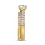14K YELLOW GOLD 1 3/4CT ROUND DIAMOND LADIES BRIDAL SET (CENTER STONE ROUND DIAMOND 1CT) - Image 3