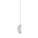 14K WHITE GOLD 1 1/4CT ROUND/RADIANT DIAMOND LADIES PENDANT WITH CHAIN - Image 2