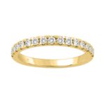14K YELLOW GOLD 3/8CT ROUND DIAMOND LADIES BAND